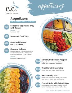 Creative Catering Appetizer Menu