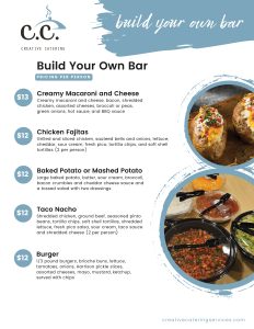 Creative Build Your Own Bar Appetizer Menu