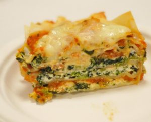 Veggie lasagna midday and mains menu